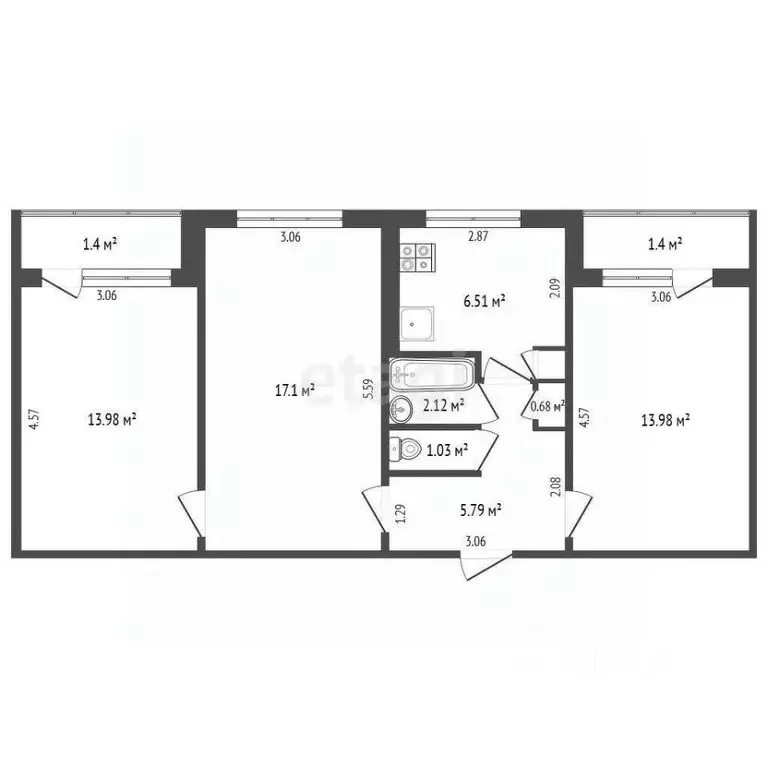 3-к кв. Мордовия, Саранск городской округ, Луховка рп ул. Октябрьская, ... - Фото 2