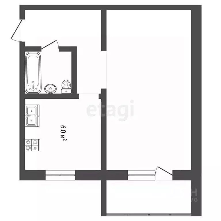 1-к кв. Московская область, Воскресенск Новлянский мкр, ул. ... - Фото 2
