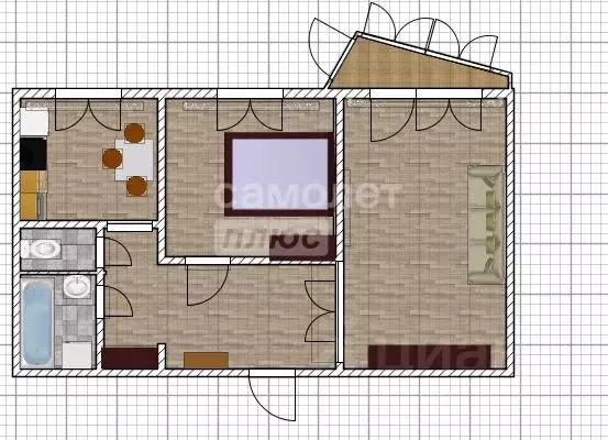2-к кв. Алтайский край, Бийск пер. Николая Гастелло, 4 (54.0 м) - Фото 2