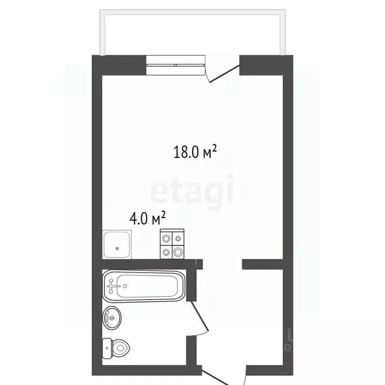 Студия Хабаровский край, Хабаровск ул. Карла Маркса, 144/2Г (24.3 м) - Фото 2