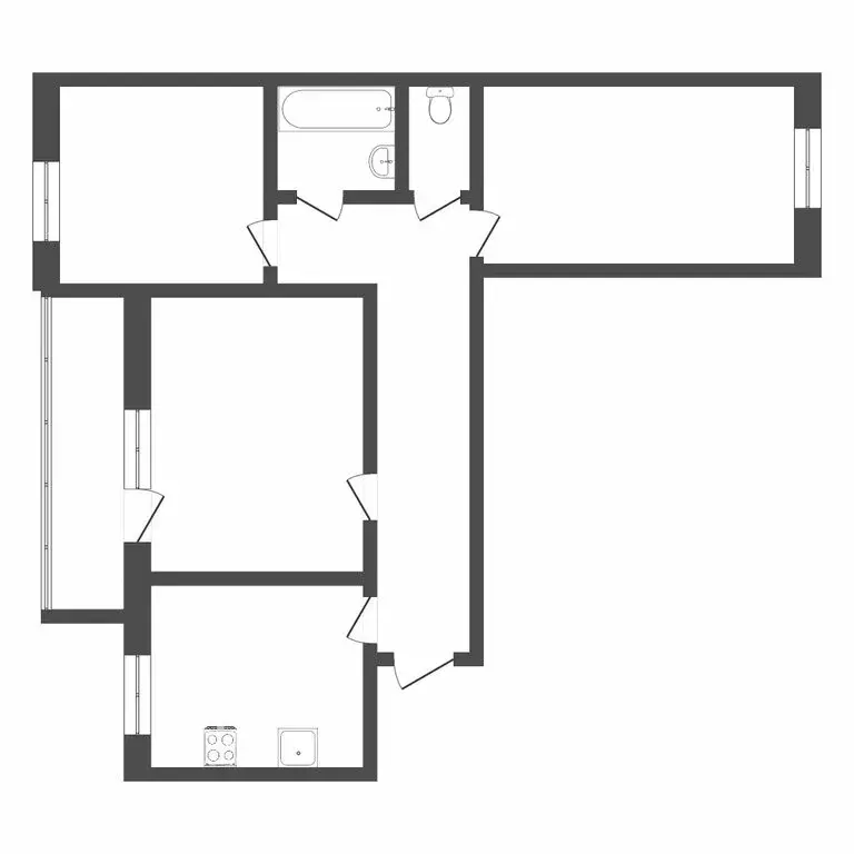 3-комнатная квартира: Тюмень, Сосьвинская улица, 47 (62.5 м) - Фото 1