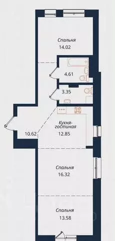 3-к кв. Иркутская область, Иркутск ул. Юрия Левитанского, 12 (82.0 м) - Фото 2