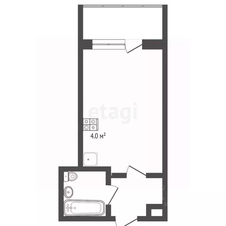 1-к кв. Тюменская область, Тюмень Шаимский проезд, 9 (21.2 м) - Фото 2