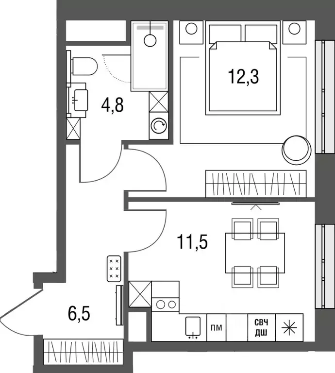 1-к кв. Москва Тагильская ул., 2к1 (35.0 м) - Фото 0