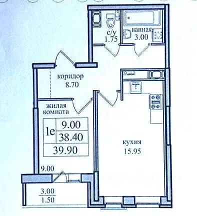 1-к кв. Санкт-Петербург пос. Парголово, Заречная ул., 44к2 (38.5 м) - Фото 1