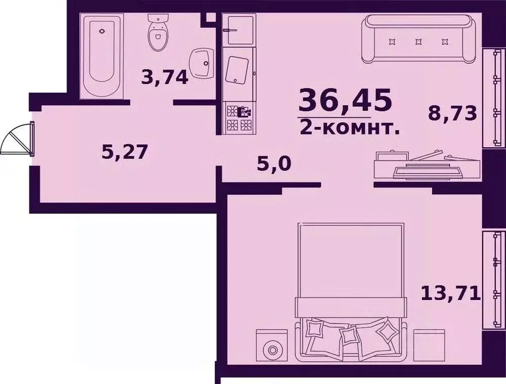 2-к кв. Ульяновская область, Ульяновск ул. Народного учителя Латышева, ... - Фото 0