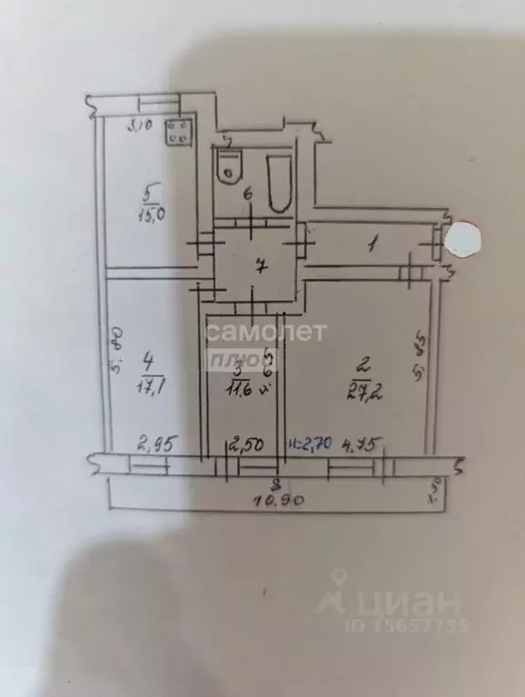 3-к кв. Омская область, Омск ул. 12 Декабря, 62 (93.7 м) - Фото 2
