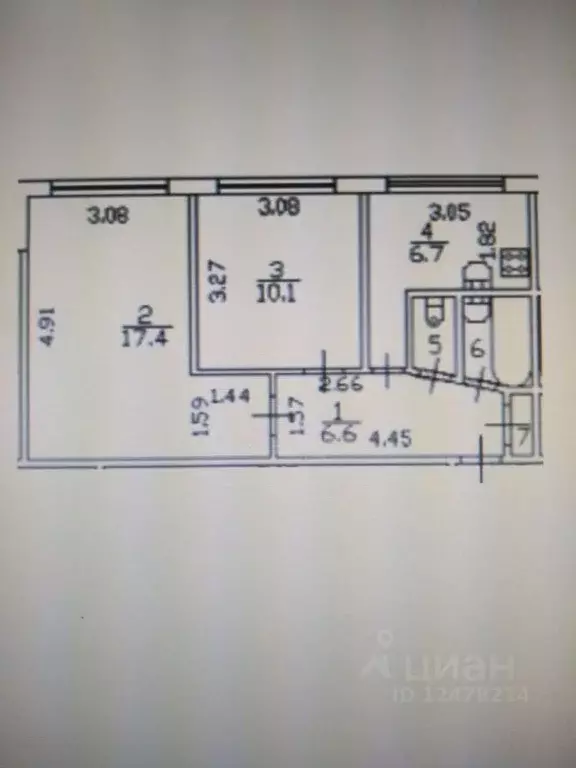 2-к кв. Санкт-Петербург ул. Белы Куна, 23 (44.5 м) - Фото 2