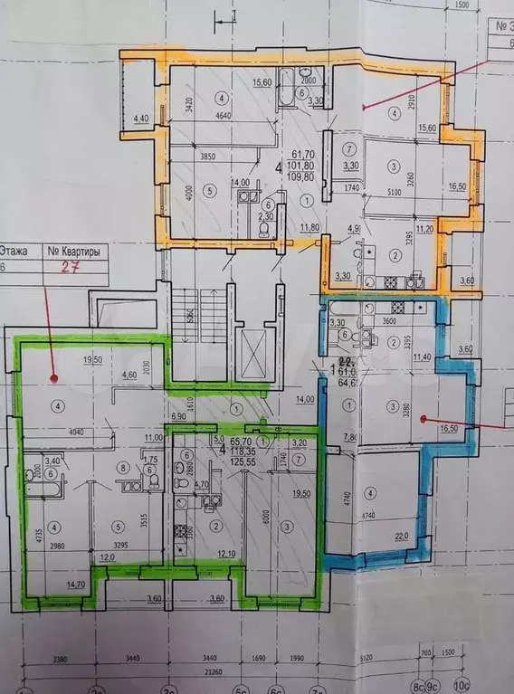 4-к. квартира, 126 м, 6/6 эт. - Фото 0