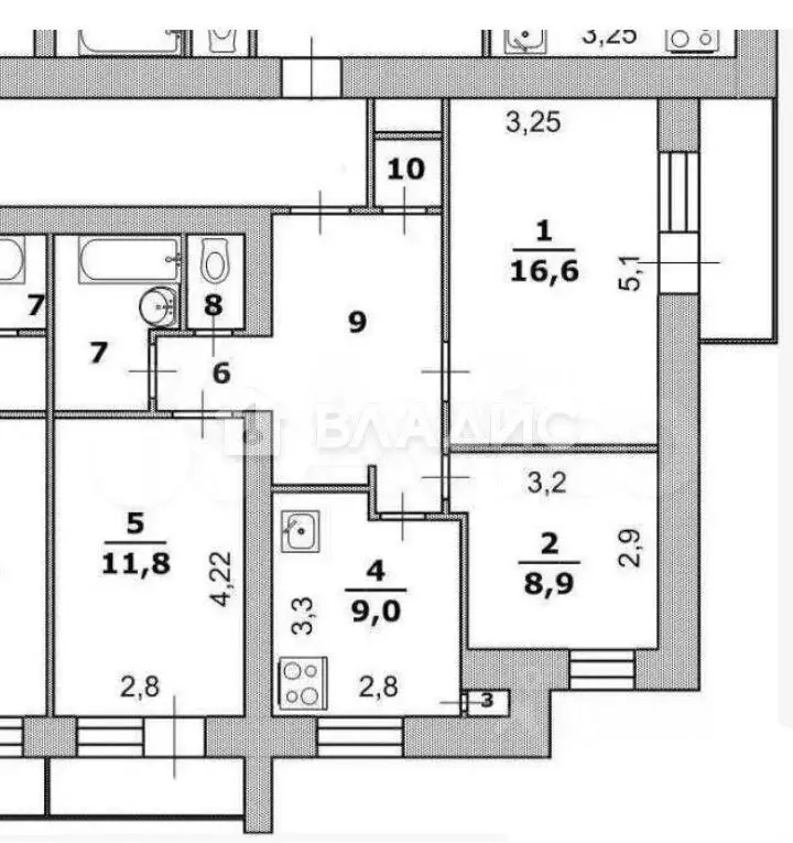 3-к кв. Белгородская область, Белгород просп. Ватутина, 25 (65.5 м) - Фото 2