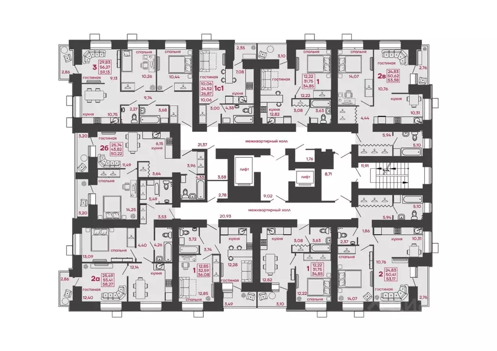 2-к кв. Пензенская область, Пенза ул. Леонова, 4 (50.22 м) - Фото 2