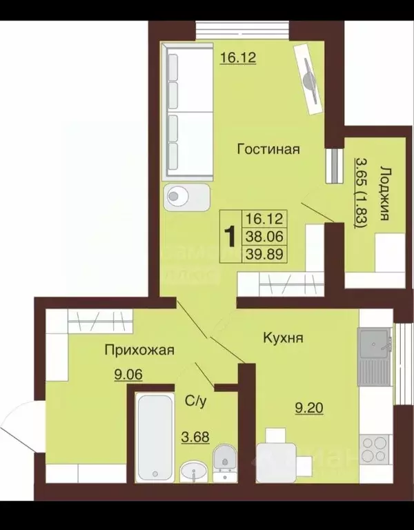 1-к кв. Оренбургская область, Оренбург Красный городок мкр, ул. ... - Фото 0