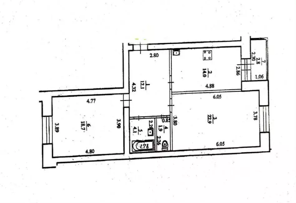 2-к кв. Башкортостан, Уфа ул. Менделеева, 150/5 (73.0 м) - Фото 0