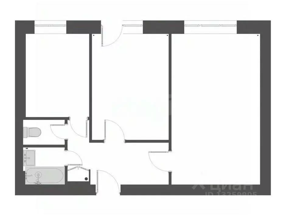 2-к кв. Липецкая область, Липецк Московская ул., 43 (43.6 м) - Фото 2