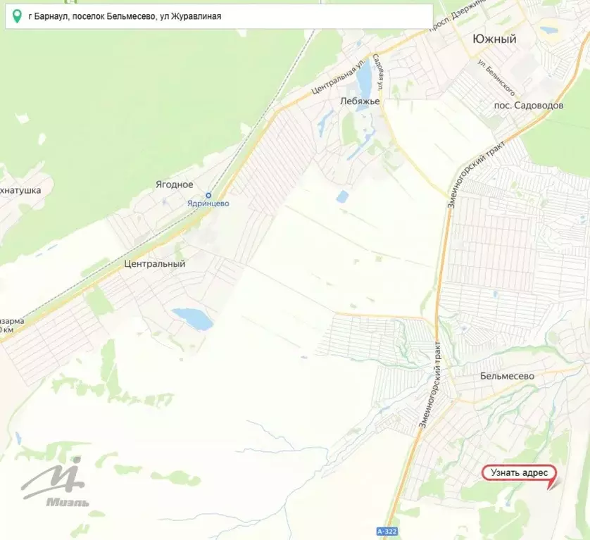 Участок в Алтайский край, Барнаул городской округ, пос. Бельмесево ул. ... - Фото 0