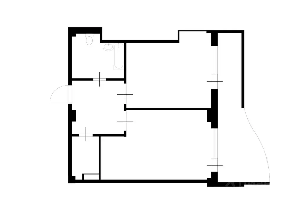 1-к кв. Самарская область, Самара ул. Тухачевского, 40А (41.0 м) - Фото 2
