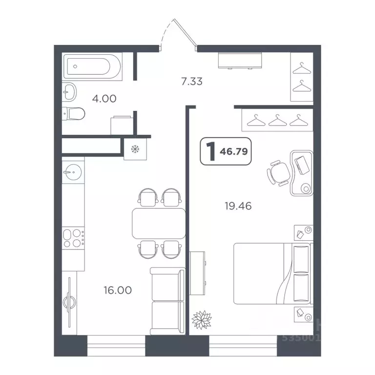1-к кв. Тюменская область, Тюмень Мелиораторов мкр, ул. Голышева, 8А ... - Фото 1
