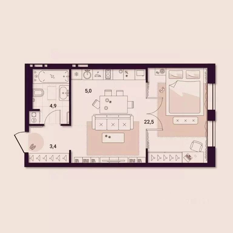 1-к кв. Приморский край, Артем ул. Куйбышева, 11А (35.76 м) - Фото 1