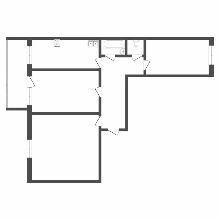 3-комнатная квартира: Тюмень, Линейная улица, 11 (93 м) - Фото 1