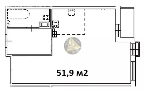Квартира-студия: Санкт-Петербург, Бронницкая улица, 11 (51.9 м) - Фото 2