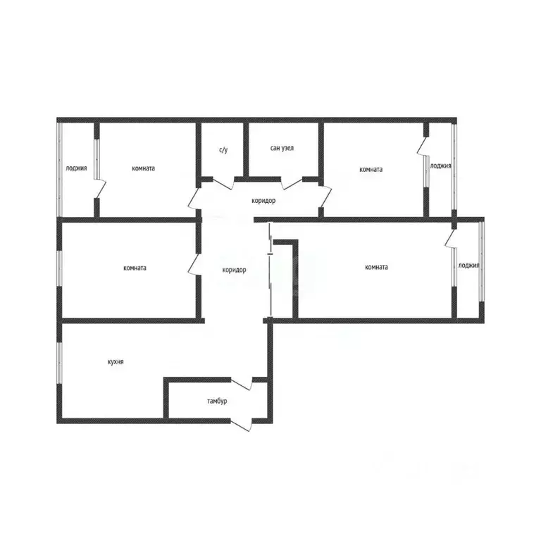 4-к кв. Костромская область, Нерехта Нерехтская ул., 18 (77.8 м) - Фото 1