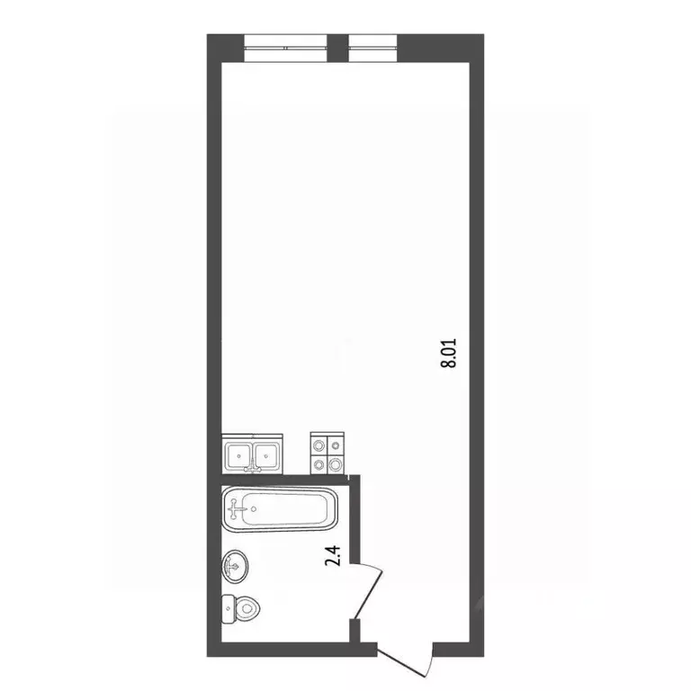 Студия Москва Новоостаповская ул., 16к1 (26.7 м) - Фото 1