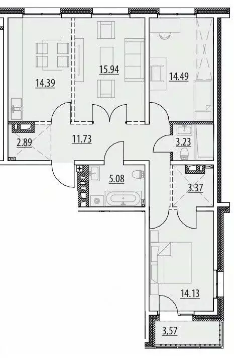 3-к кв. Иркутская область, Иркутск ул. Мира, 32 (88.82 м) - Фото 0