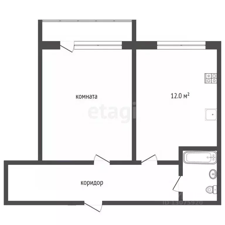 1-к кв. Ярославская область, Ярославль ул. Батова, 14 (39.0 м) - Фото 1