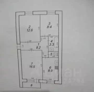 3-к кв. Тверская область, Осташков ул. Володарского, 179А (59.2 м) - Фото 0