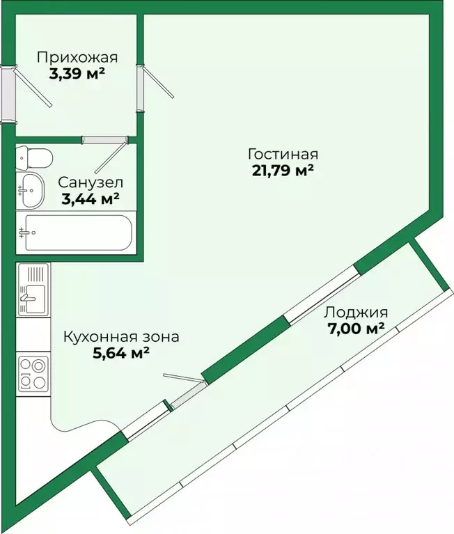 Студия Кировская область, Киров ул. Ленина, 145к1 (38.4 м) - Фото 0