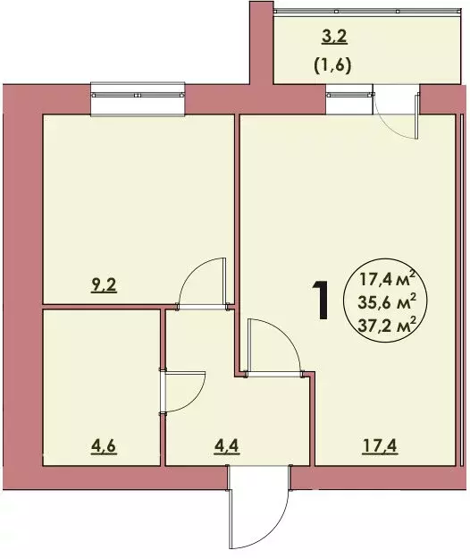 1-комнатная квартира: Волжский, 37-й микрорайон, улица С.Р. Медведева, ... - Фото 0