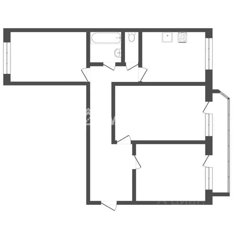 3-к кв. Тюменская область, Тюмень Широтная ул., 126к2 (91.4 м) - Фото 1