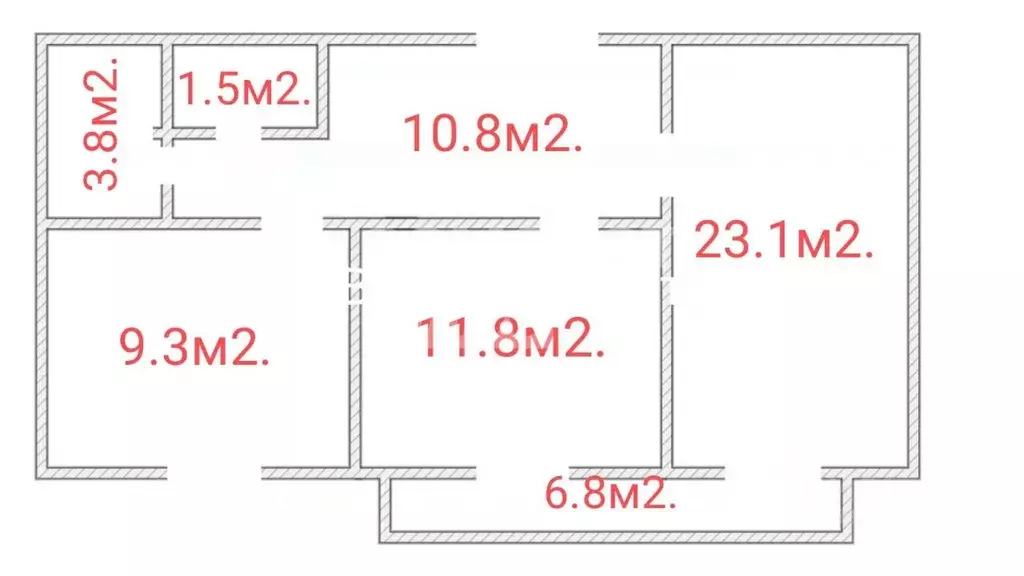 2-к кв. Амурская область, Благовещенск ул. Мухина, 53/3 (59.8 м) - Фото 1