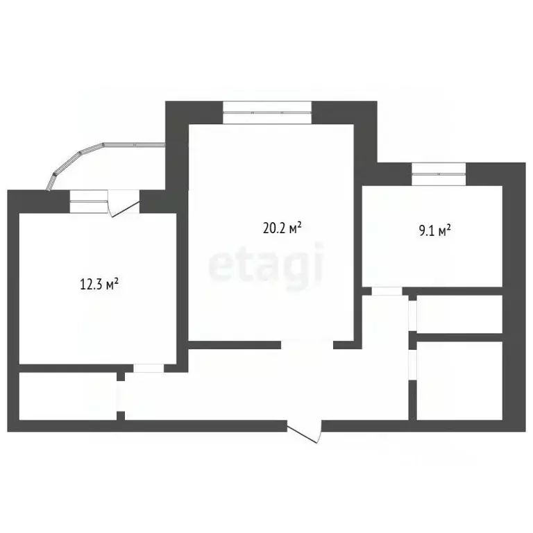 2-к кв. Воронежская область, Воронеж ул. Урывского, 13 (59.9 м) - Фото 2