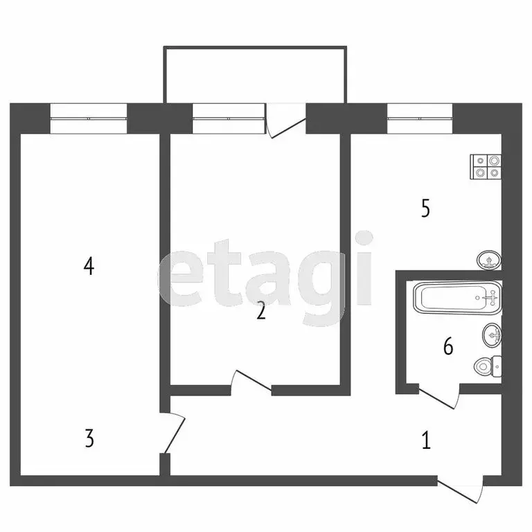 2-комнатная квартира: Улан-Удэ, Геологическая улица, 20 (41.6 м) - Фото 1