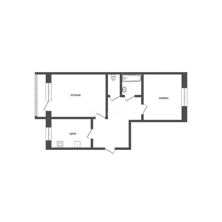 2-комнатная квартира: село Кетово, Уральская улица, 17А (62.2 м) - Фото 1