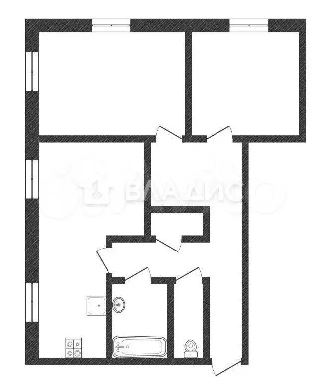 3-к. квартира, 67 м, 2/5 эт. - Фото 0