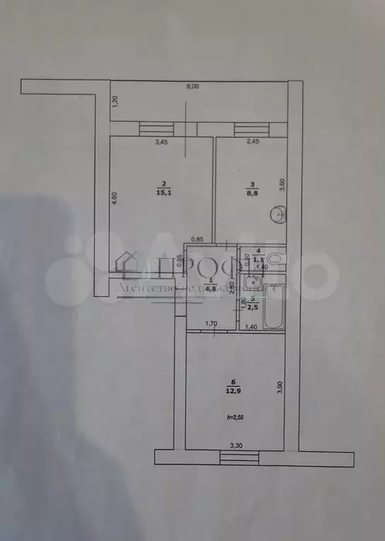 2-к. квартира, 45,2 м, 5/5 эт. - Фото 0