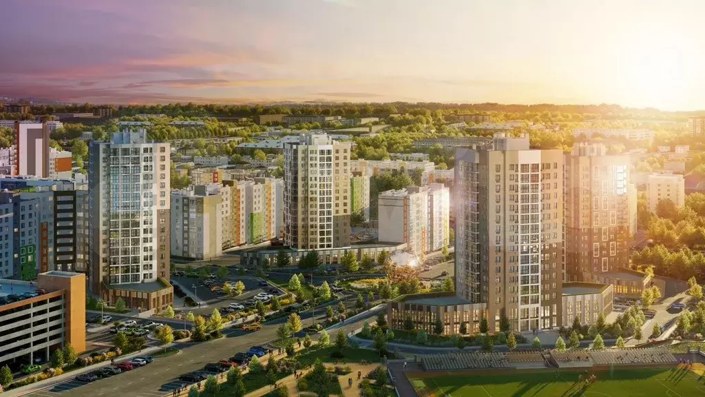 1-к. квартира, 40,3 м, 6/9 эт. - Фото 1
