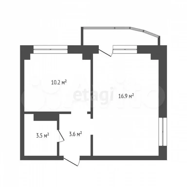 1-к. квартира, 34,5 м, 2/19 эт. - Фото 0