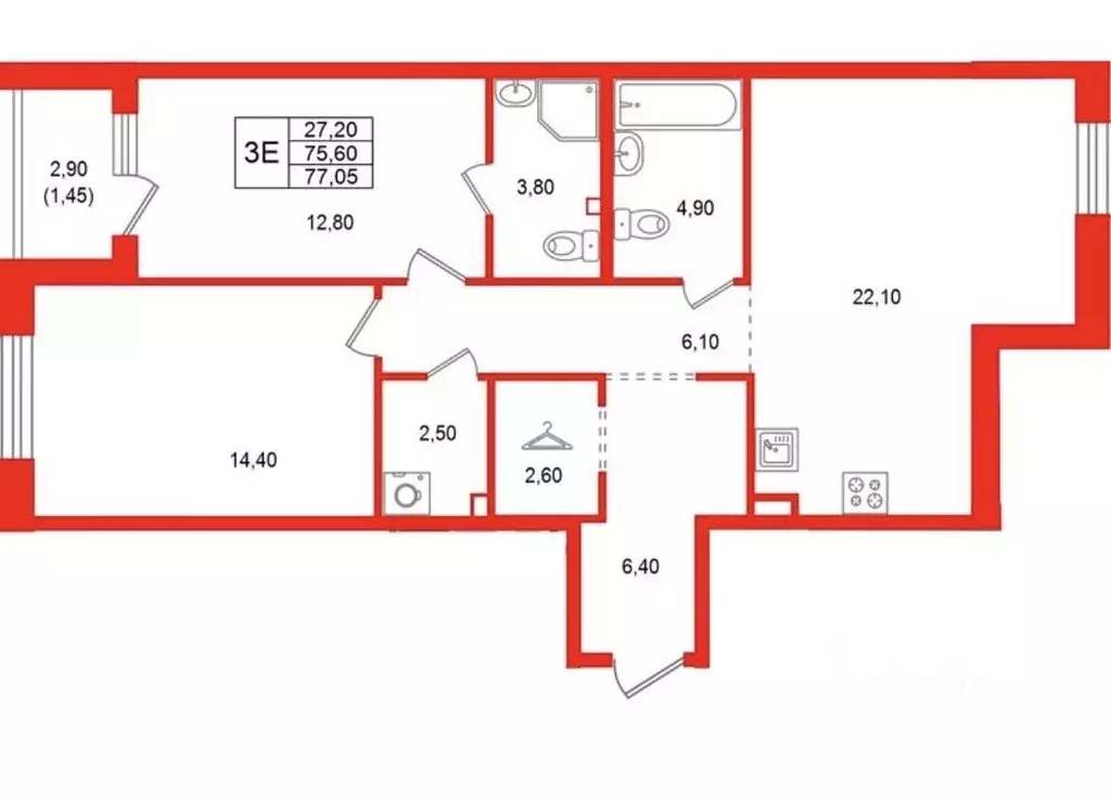 2-к кв. Санкт-Петербург, Санкт-Петербург, Сестрорецк Авиационная ул., ... - Фото 1
