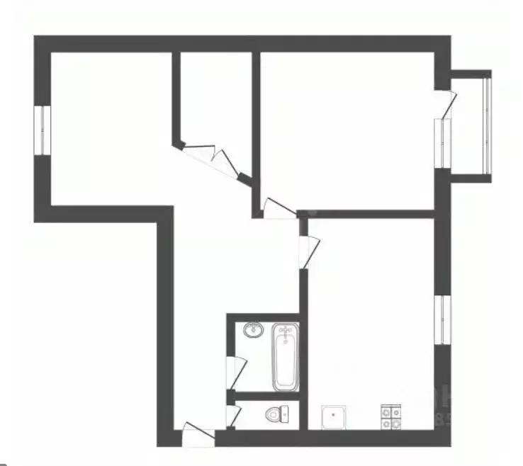 2-к кв. Воронежская область, Борисоглебск Советская ул., 119 (44.0 м) - Фото 1