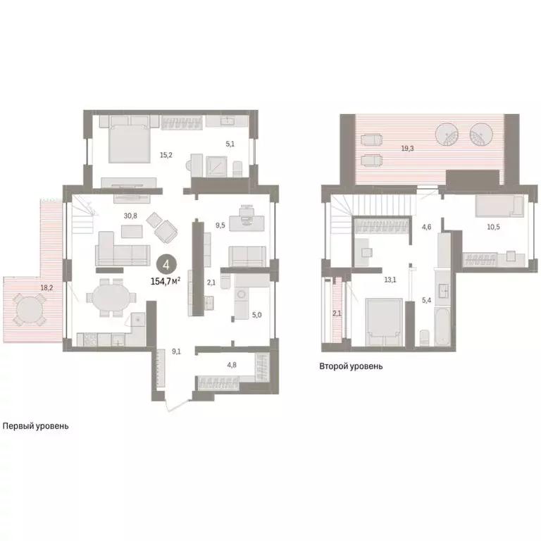 4-комнатная квартира: Тюмень, ЖК Дом у Озера (154.73 м) - Фото 1
