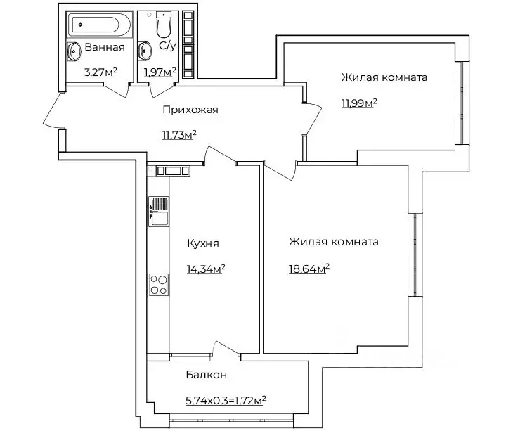 2-к кв. Крым, Ялта ул. Красноармейская, 36Бк1 (63.66 м) - Фото 0