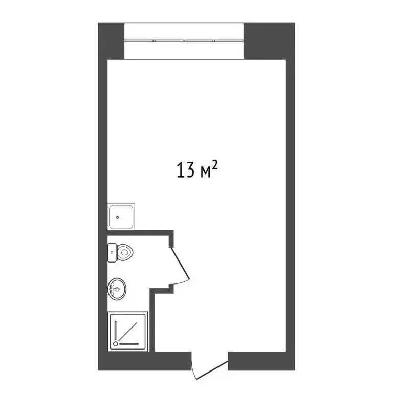 Квартира-студия: Красноярск, Спортивная улица, 180 (14 м) - Фото 1