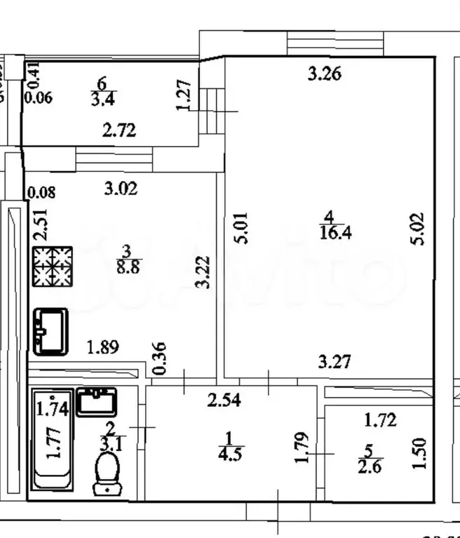 1-к. квартира, 37,1 м, 4/10 эт. - Фото 0