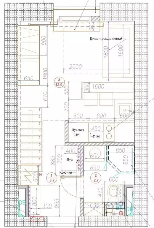 Квартира-студия: Москва, Гостиничная улица, 10к5 (18.8 м) - Фото 1