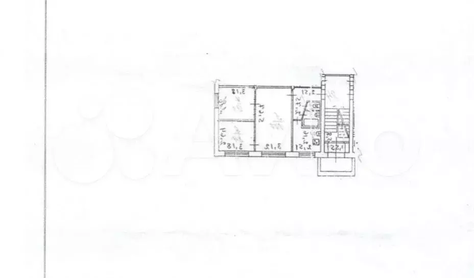 3-к. квартира, 48м, 4/5эт. - Фото 1