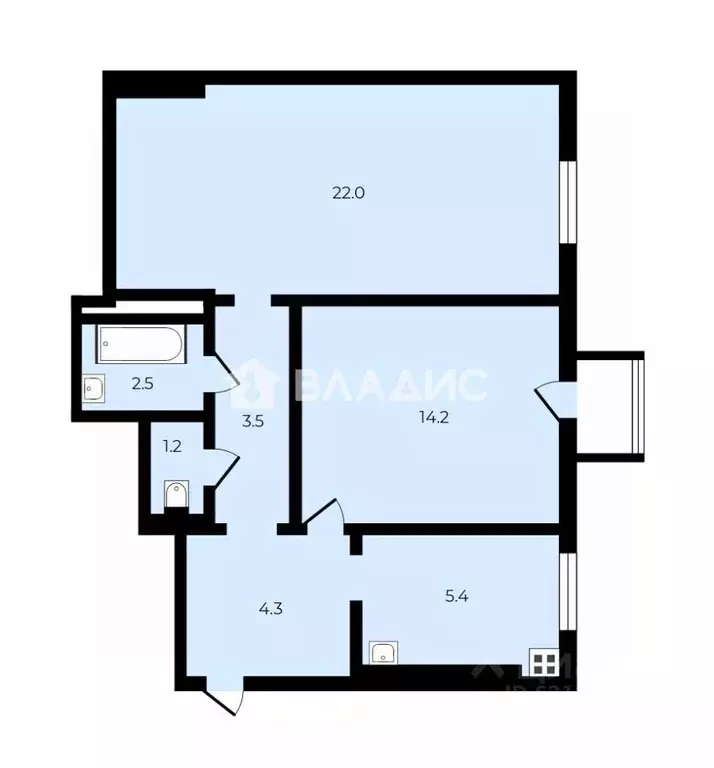 2-к кв. Санкт-Петербург Московский просп., 182 (53.1 м) - Фото 2