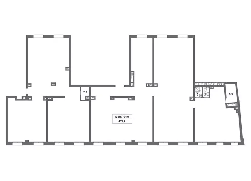 Помещение свободного назначения (477.7 м) - Фото 1